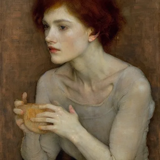 Image similar to a painting by edgar maxence