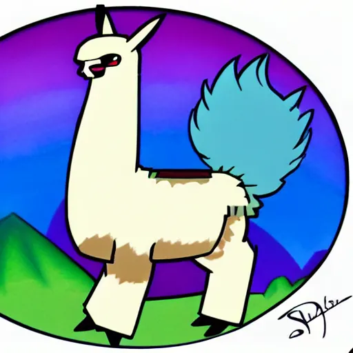 Prompt: a llama pokemon by ken sugimori