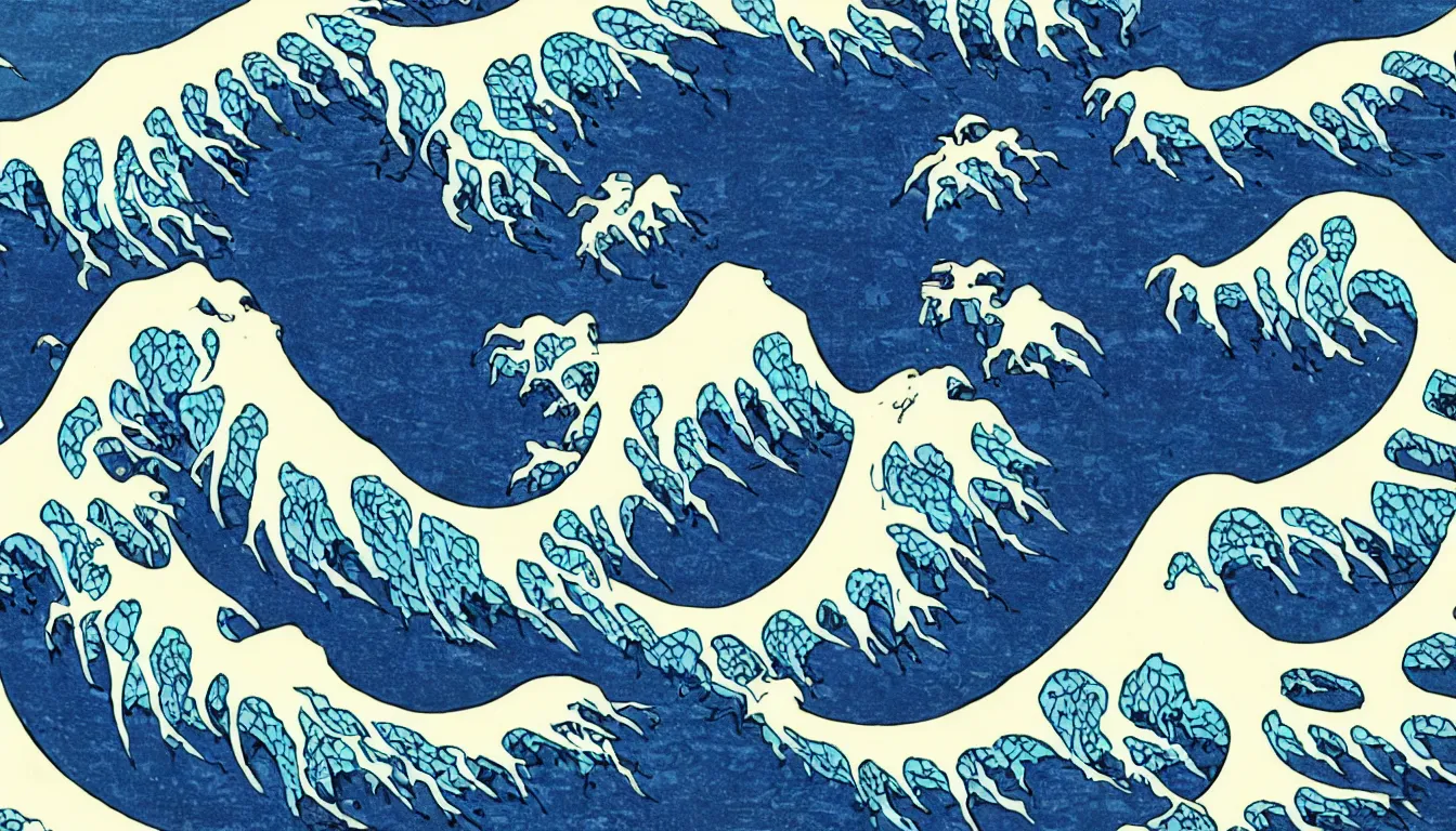 Prompt: chillwave hokusai