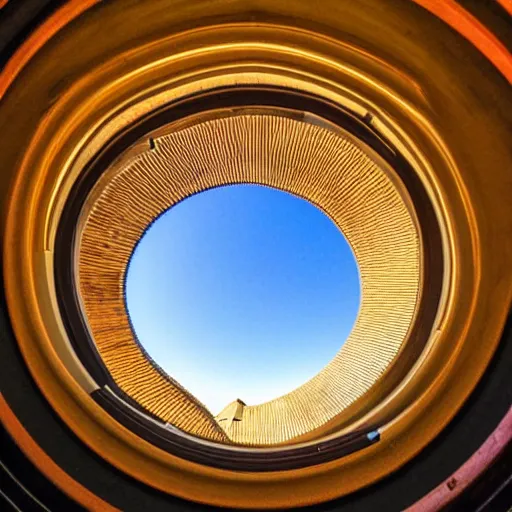 Prompt: view from inside of an o'neil cylinder