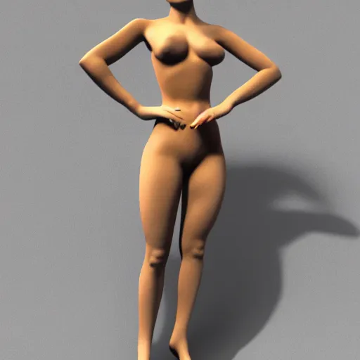 Image similar to 3 d render of a woman,