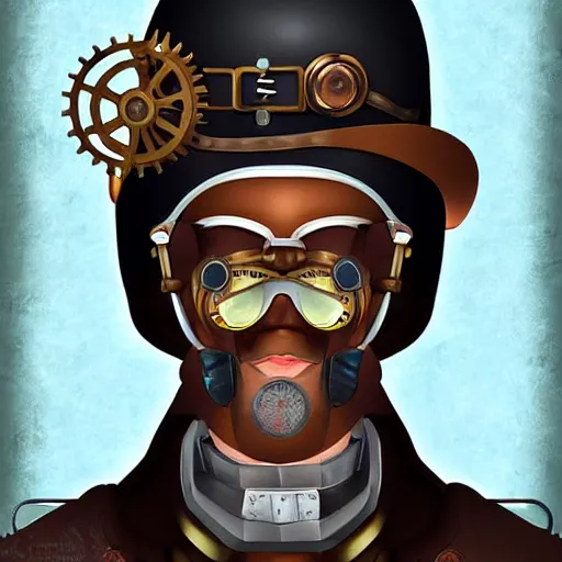 Prompt: an steampunk artificer portrait, digital art