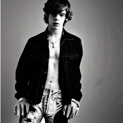 Prompt: ross lynch photographed by larry clark, vman magazine