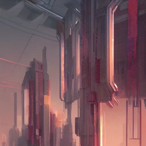 Image similar to a neo noir film still of futuristic architecture intricate complexity, by greg rutkowski, artgerm, ross tran, conrad roset, takato yomamoto, ilya kuvshinov. 4 k, beautiful, cinematic dramatic atmosphere