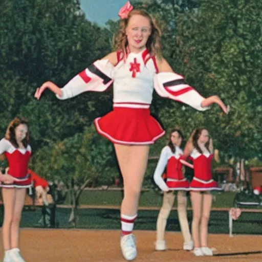 Prompt: jesus as a cheerleader