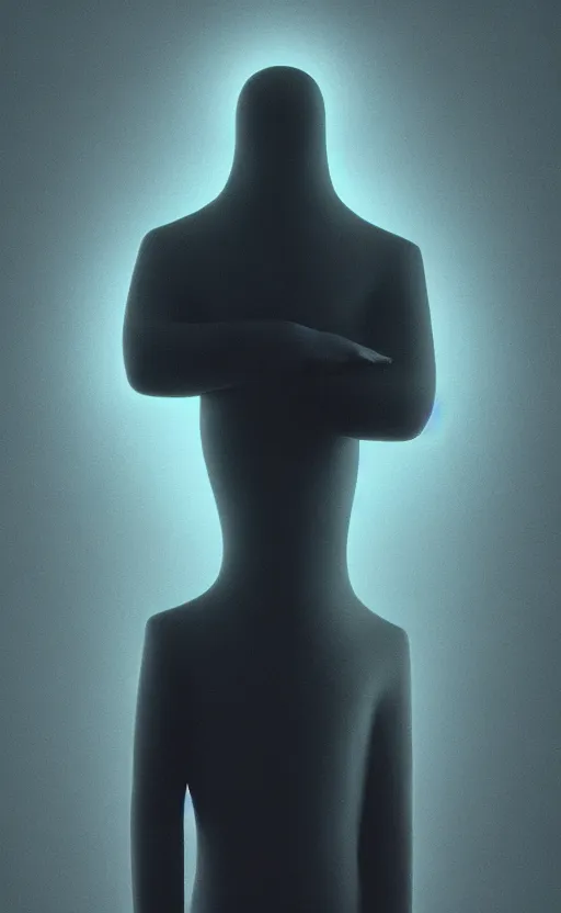 Image similar to an aesthetic masterpiece portrait of an elegant man with no face, nothingness and void in his heart, perfect, deep rich colors, 4 k, award winning, blur, minimalistic, neon, surrealism, unreal engine 5, high detail, ryan jia, frank frazetta, john alvin, gatson bussiere, kutsuya terada,