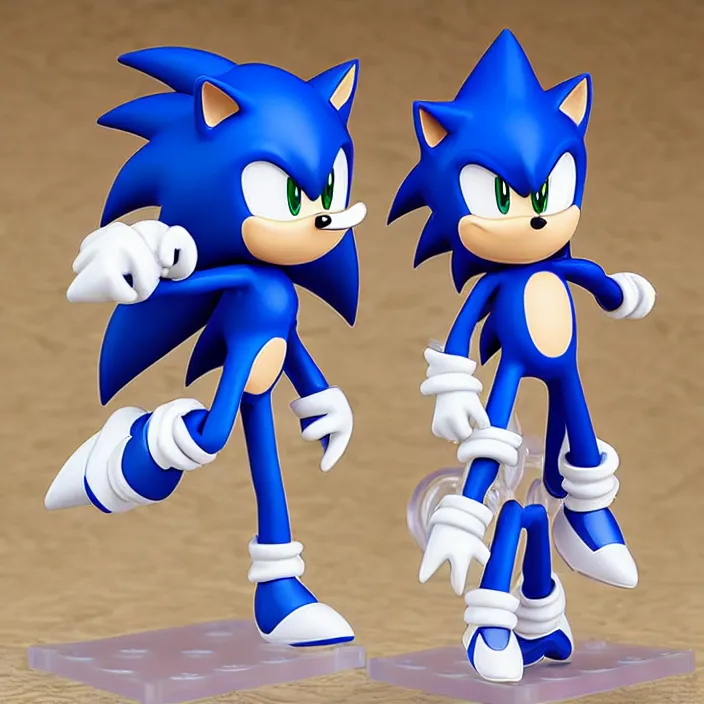 Image similar to An anime Nendoroid of Sonic the Hedgehog, figurine, detailed product photo