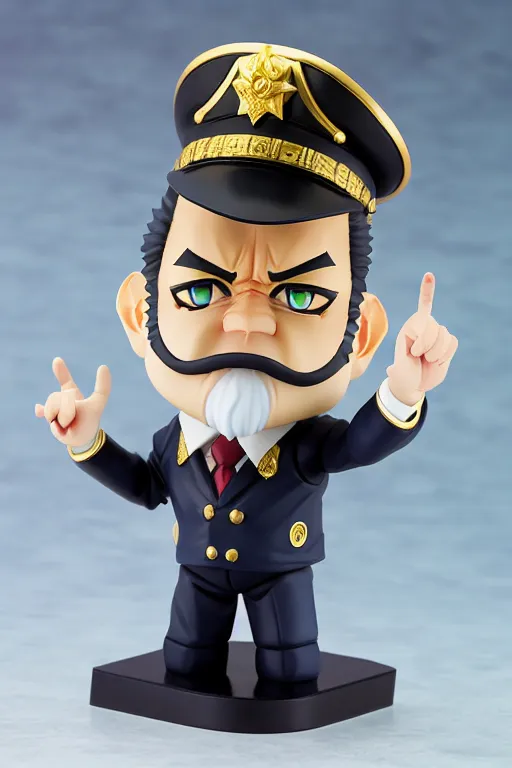 Prompt: still high quality figurine of president lula as jotaro, tsurime eyes, tareme eyes, personification, dynamic pose, detailed product photo, featured on amiami, tone mapped, beautiful composition, 8 5 mm, f. 1 4