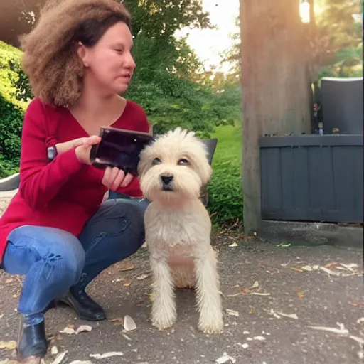 Image similar to woman morphing in to a dog