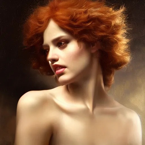 Image similar to highly detailed oil painting | very intricate | cinematic lighting | award - winning | super cute fluffy chick | by roberto ferri, by tom bagshaw, by j. c. leyendecker and klimt, beautiful cinematic light, american romanticism, by austin osman spare, artstation, cgsociety, official art, octane