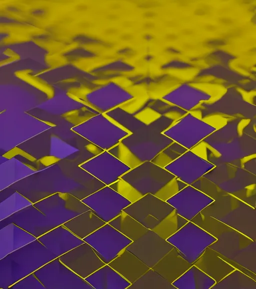 Image similar to purple to yellow geometric gradient wallpaper, abstract, octane render, 4 k