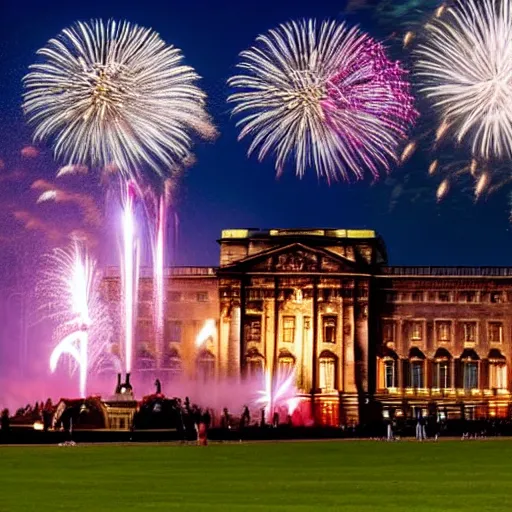 Image similar to Buckingham Palace moved to Washington DC, Fourth of July 2022 Patriotism and Fireworks, God Bless America