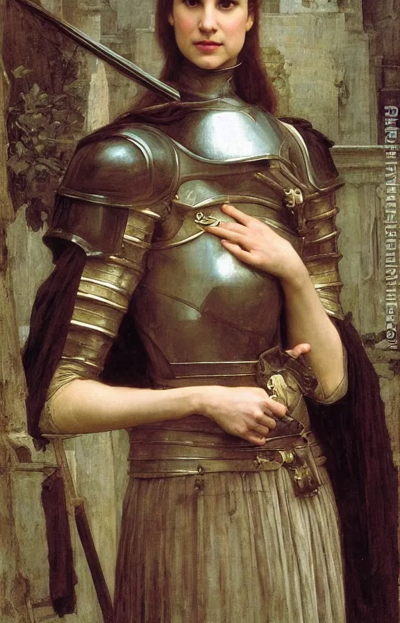 Image similar to kim wexler as a medieval knight by John William Waterhouse, William Adolphe Bouguereau