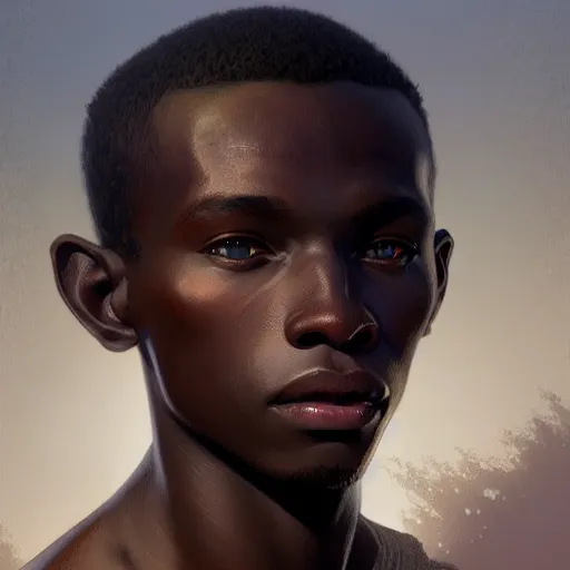 Image similar to illustration of a malian boy, d & d, fantasy, intricate, elegant, highly detailed, digital painting, artstation, concept art, smooth, sharp focus, illustration, art by artgerm and greg rutkowski and alphonse mucha