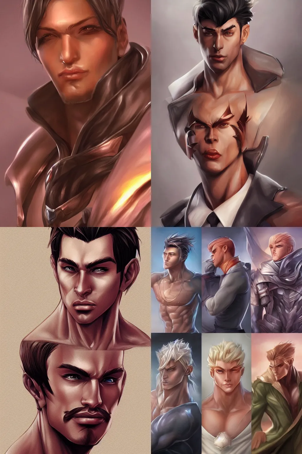 Prompt: male character art by artgerm