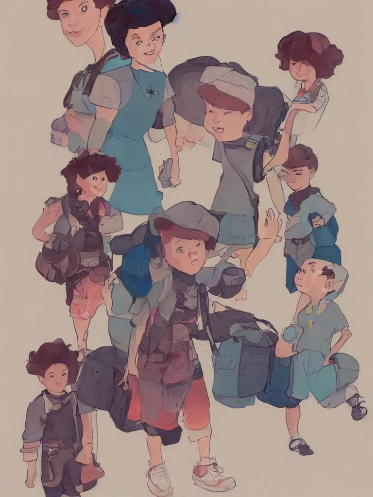 Image similar to non - binary kid by disney concept artists, blunt borders, rule of thirds