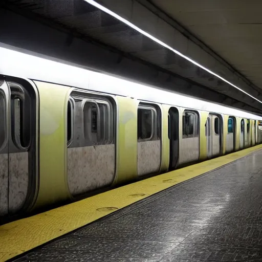 Prompt: picture of an empty subway station in Sao Paulo