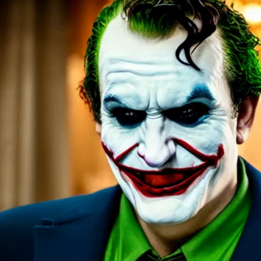 Image similar to film still of Ted Cruz as joker in the new Joker movie