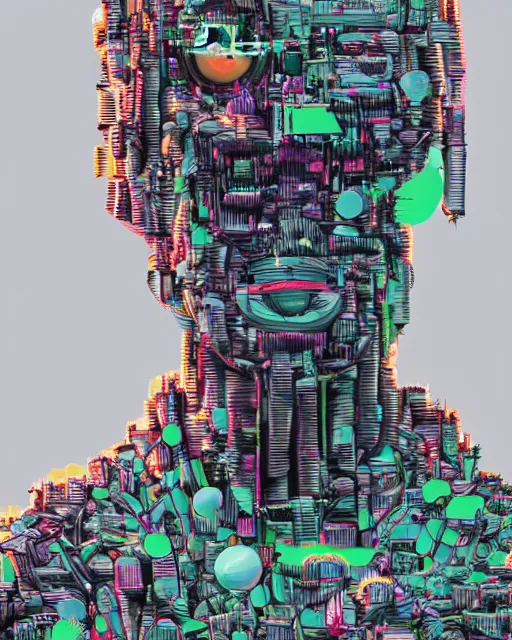 Prompt: portrait of Tennis Ball Monster as a cyborg. intricate abstract. intricate artwork. by Tooth Wu, wlop, beeple, dan mumford. mulholland drive by david lynch, dune by david lynch, octane render, trending on artstation, greg rutkowski very coherent symmetrical artwork. cinematic, hyper realism, high detail, octane render, 8k, iridescent accents