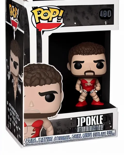 Image similar to A wrestler Funko Pop. Photographic, photography