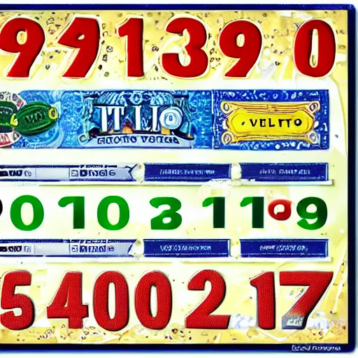 Prompt: winning ticket of italian lotto, winning numbers ticket