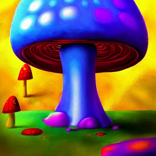 Prompt: trippy mushroom, by justin guse details, instagram digital, artstation