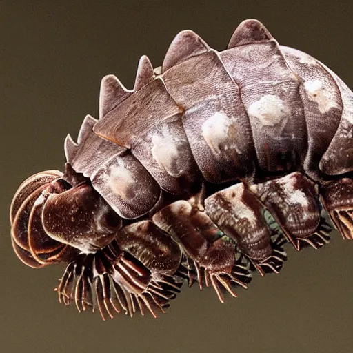 Image similar to cowboy giant isopod, scientific diagram from an encyclopedia