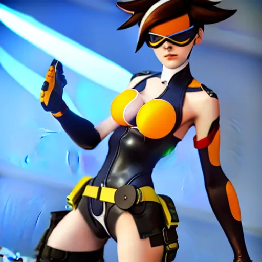 Prompt: tracer from overwatch not safe for work rule 3 4 uncensored