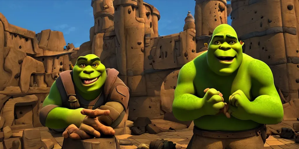 Image similar to shrek in team fortress 2, realistic 4 k octane beautifully detailed render, 4 k post - processing, highly detailed, intricate complexity, epic composition, magical atmosphere, cinematic lighting, masterpiece, ultra hd