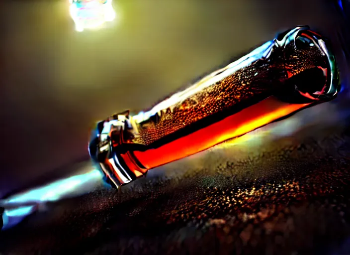 Prompt: hyperrealism, detailed textures, photorealistic 3 d render, a rifle bullet going through a coke bottle, sharp focus, ultra realistic, ultra high pixel detail, cinematic, intricate, cinematic light, concept art, illustration, art station, unreal engine 8 k