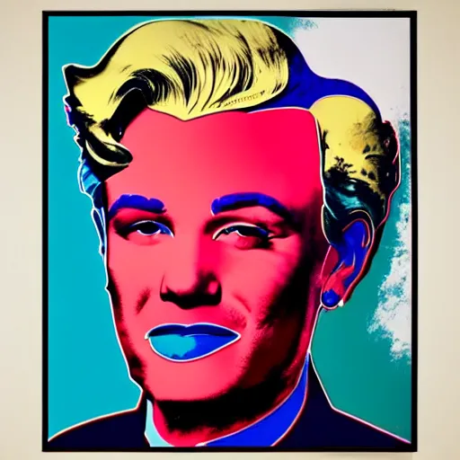 Image similar to Mr. Clean in the style of Andy Warhol