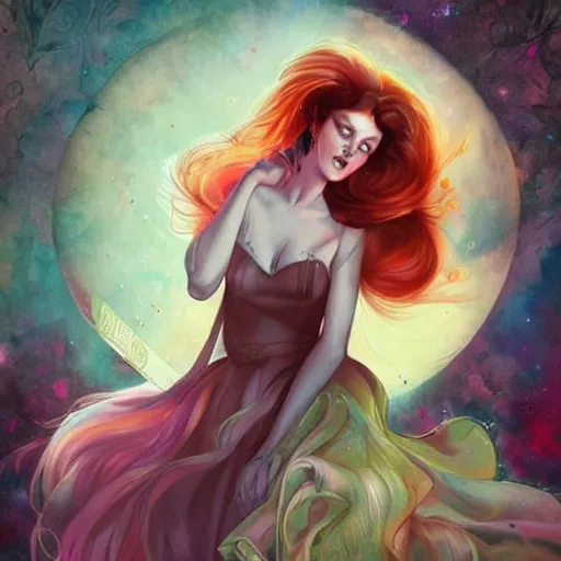 Image similar to a pinup by anna dittmann and olivia de berardinis.