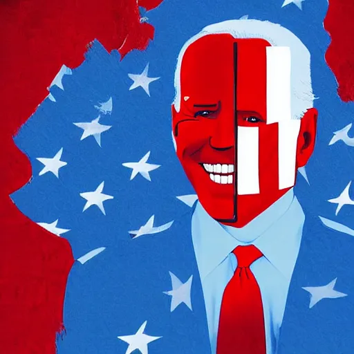 Image similar to joe biden in the purge, portrait