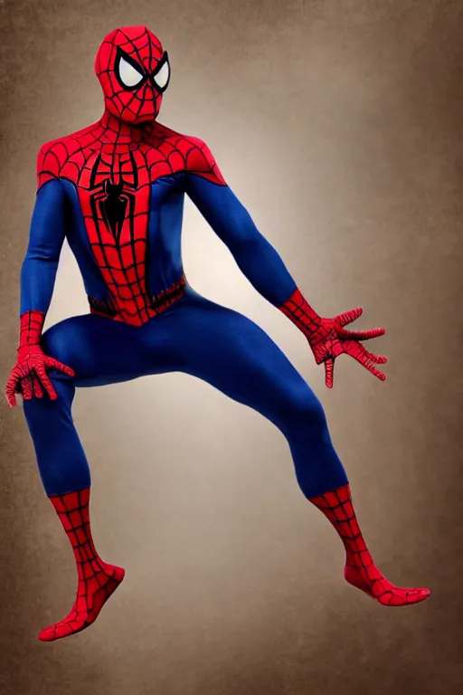 Image similar to an adult spiderman halloween costume ad, full body concept, full height,