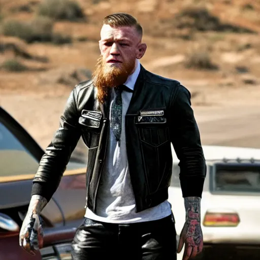 Image similar to Connor McGregor in sons of anarchy very detailed 4k quality super realistic