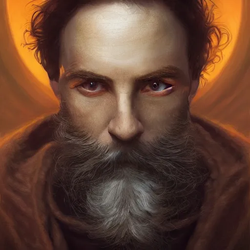 Image similar to Beautiful hyperrealistic detailed matte portrait painting of a time traveler from the future, by andreas rocha and john howe, and Martin Johnson Heade, featured on artstation, featured on behance, golden ratio, f32, well composed, cohesive