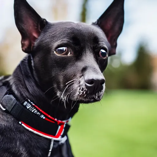 Image similar to high detail shot of a dog wearing a suit, realism 8k