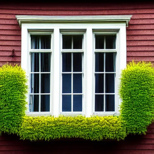 Image similar to a detailed photograph of the outside of a house with curtains in the windows 8 k, highly detailed, editorial