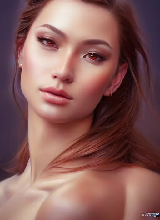 Image similar to photo of a gorgeous young woman in the style of stefan kostic, realistic, sharp focus, 8k high definition, insanely detailed, intricate, elegant, art by stanley lau and artgerm