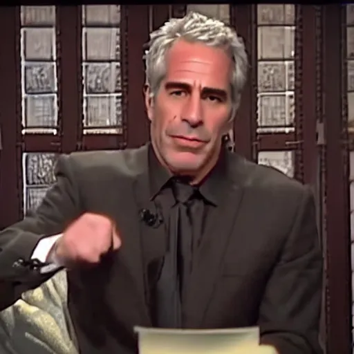 Prompt: jeffery epstein on snl, sketch show, television,