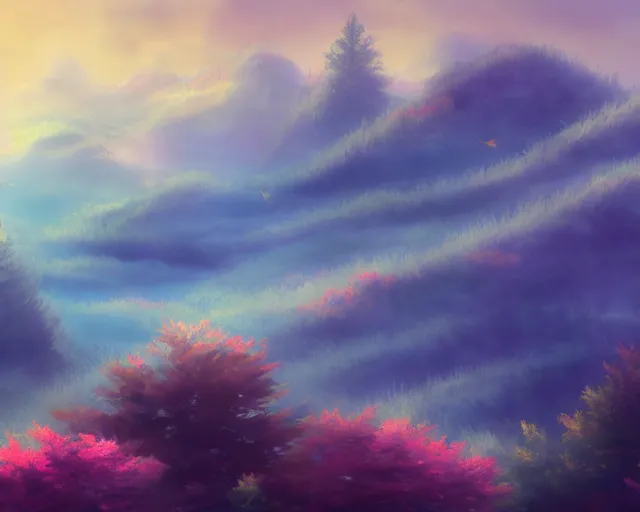 Image similar to a vapor realm. scenery art. pixiv scenery art.