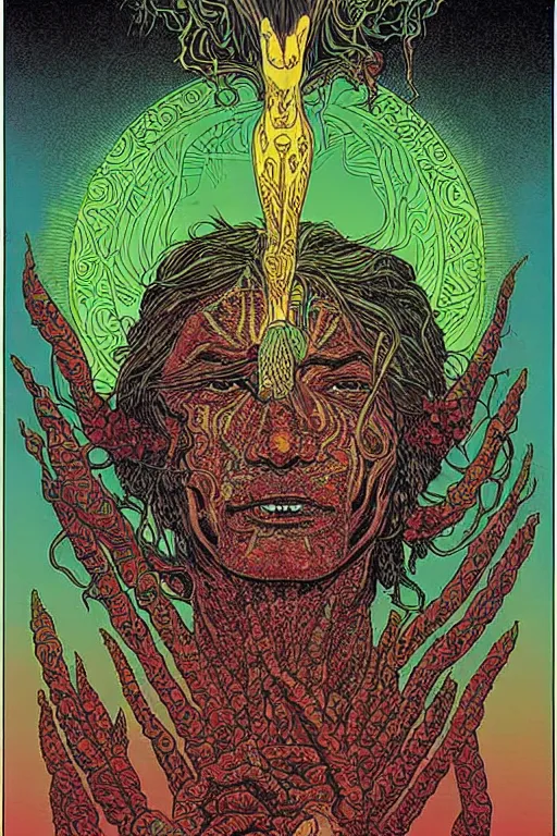 Prompt: The Ayahuasca Spirit, by Moebius