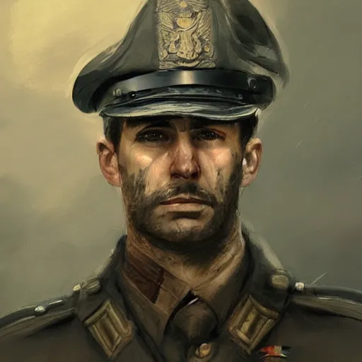 Image similar to portrait of a spanish war hero juan martin diez, colourised, face portrait, epic, tragic, military art, fantasy, dieselpunk, hd shot, digital portrait, beautiful, artstation, comic style, by artgerm, guy denning, jakub rozalski, magali villeneuve and charlie bowater