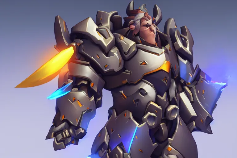 Prompt: reinhardt hero, overwatch game, digital art, high detailed, artstation, 3 d render