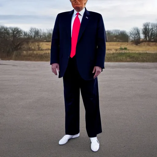 Prompt: donald trump posing in a tracksuit