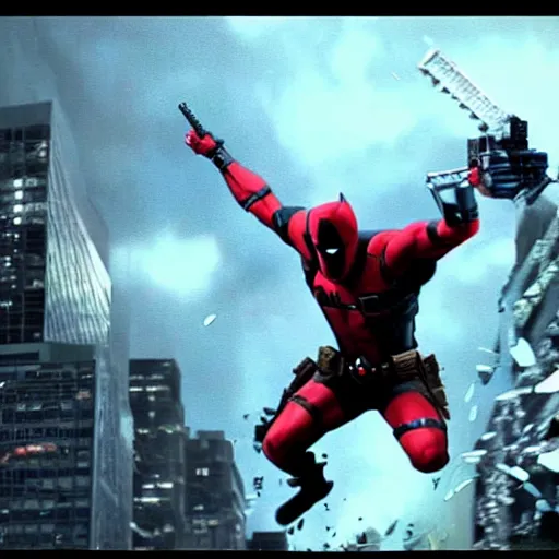 Image similar to Deadpool as the Batman 4K quality