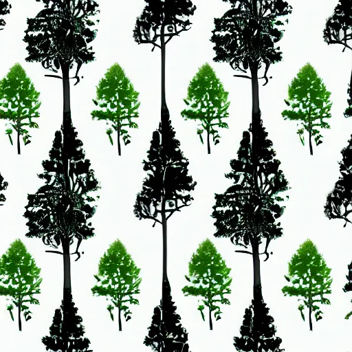 Image similar to trees in a style of van high