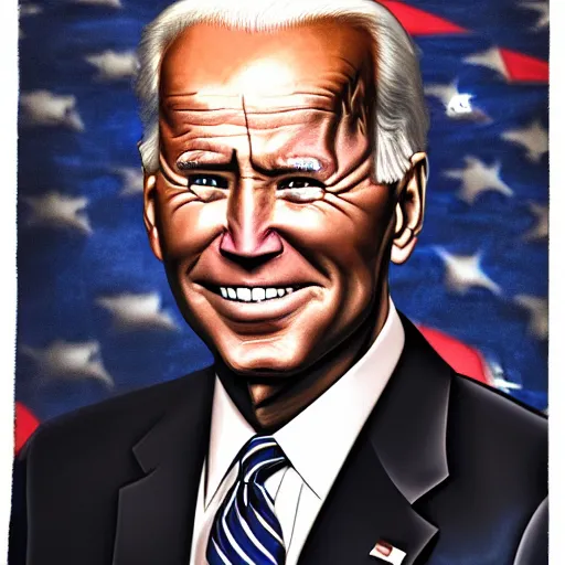 Image similar to demonic joe biden portrait, realistic photograph, award - winning