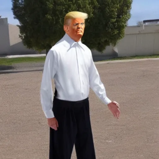 Prompt: trump tallest man in the world