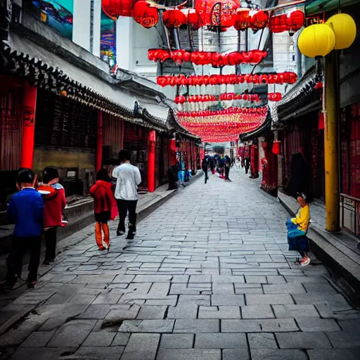 Image similar to chinese street, chinese urban street photography